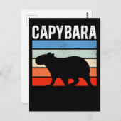Retro Vintag Capybara Süße Tier Postkarte (Vorne/Hinten)