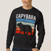 Retro Vintag Capybara Süße Tier Sweatshirt (Vorderseite)