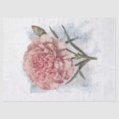 Retro Vintag Carnation Blume Seidenpapier (Vorderseite)
