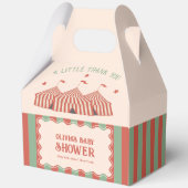 Retro Vintag Carnival Circus Baby Dusche Geschenkschachtel (Rückseite)