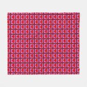 Retro Vintag Checkered Heart Y2K Pattern Fleecedecke (Vorderseite (Horizontal))