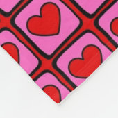 Retro Vintag Checkered Heart Y2K Pattern Fleecedecke (Ecke)