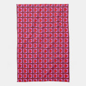 Retro Vintag Checkered Heart Y2K Pattern Geschirrtuch (Vertikal)