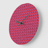 Retro Vintag Checkered Heart Y2K Pattern Große Wanduhr (Winkel)