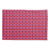 Retro Vintag Checkered Heart Y2K Pattern Kissenbezug (Rückseite)