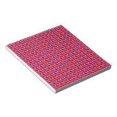 Retro Vintag Checkered Heart Y2K Pattern Notizblock (angewinkelt)