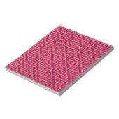 Retro Vintag Checkered Heart Y2K Pattern Notizblock (Rotiert)