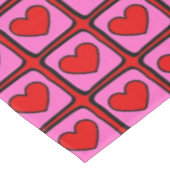 Retro Vintag Checkered Heart Y2K Pattern Tischdecke (Schrägansicht)