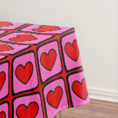 Retro Vintag Checkered Heart Y2K Pattern Tischdecke (Beispiel)
