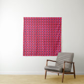 Retro Vintag Checkered Heart Y2K Pattern Wandteppich (Beispiel (Horizontal))