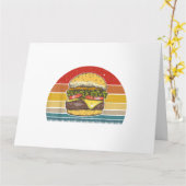 Retro Vintag Cheeseburger Design Kostüm Hamburge Karte (Gelbe Blume)