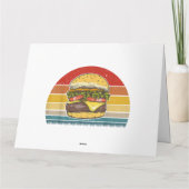 Retro Vintag Cheeseburger Design Kostüm Hamburge Karte (Rückseite)
