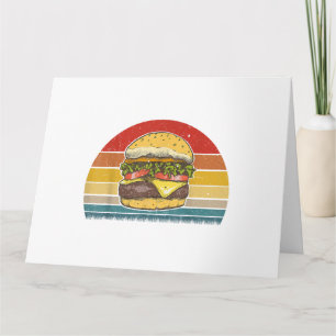 Retro Vintag Cheeseburger Design Kostüm Hamburge Karte