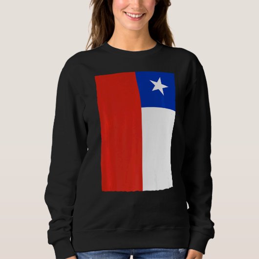 Retro Vintag Chillean National Flag Chile Sweatshirt (Vorderseite)