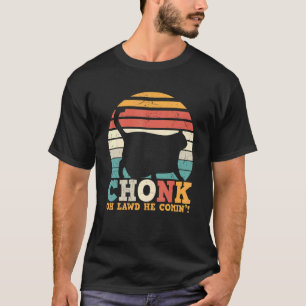 Retro Vintag Chonk Cat Scale Kitten Fett Chubby T-Shirt