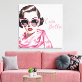 Retro Vintag Ciao Bella La Dolce Vita Leinwanddruck (Insitu (Wohnzimmer))