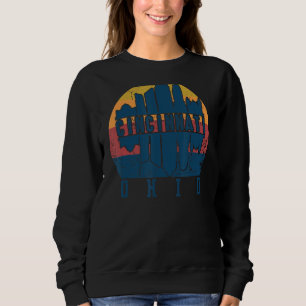 Retro Vintag CINCINNATI OHIO Downtown City Skylin Sweatshirt