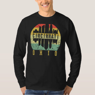Retro Vintag CINCINNATI OHIO Downtown City Skylin T-Shirt