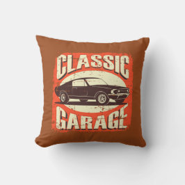 Retro Vintag Classic Garage Orange Kissen