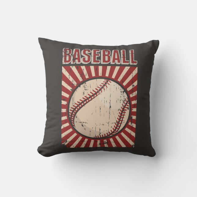 Retro Vintag Classic Grunge Baseball Kissen (Vorderseite)
