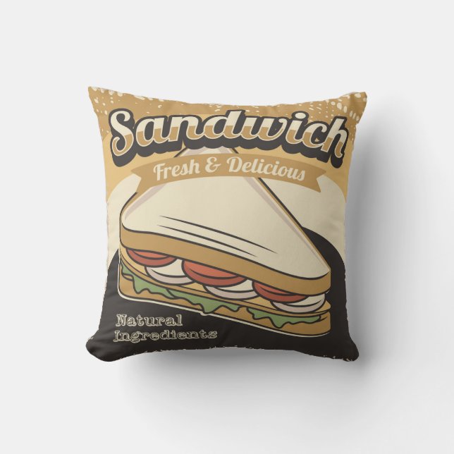 Retro Vintag Classic Grunge Sandwich Kissen (Vorderseite)