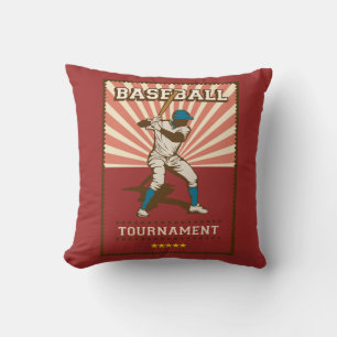 Retro Vintag Classic Red Baseball Champion Throw Kissen