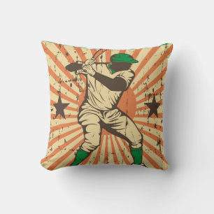 Retro Vintag Classic Star Baseballspieler Kissen