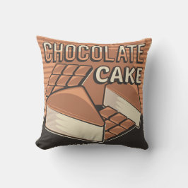 Retro Vintag Classic Sweet Brown Chocolate Cake Kissen
