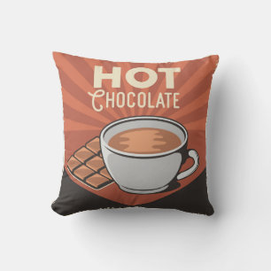 Retro Vintag Classic Sweet Brown Hot Chocolate Kissen