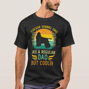 Retro Vintag Cocker Spaniel Vater Vatertag T-Shirt