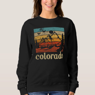 Retro Vintag Colorado Staat Rocky Mountains Männer Sweatshirt