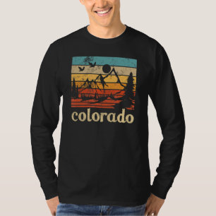 Retro Vintag Colorado Staat Rocky Mountains Männer T-Shirt