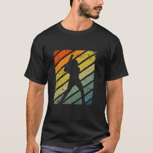 Retro Vintag Colors Cricket Players Batsman Gips T-Shirt