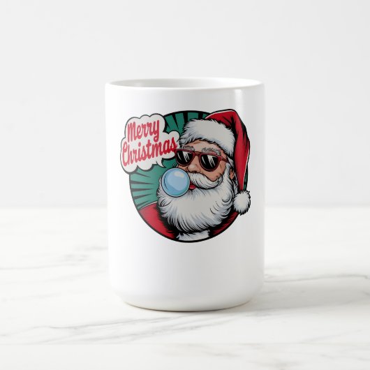 Retro Vintag Cooler Weihnachtsmann Kaffeetasse (Mittel)