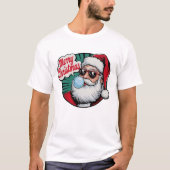 Retro Vintag Cooler Weihnachtsmann T-Shirt (Vorderseite)