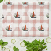 Retro Vintag Coquette Baby Animals Cat Gingham Geschirrtuch (Gefaltet)