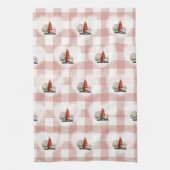 Retro Vintag Coquette Baby Animals Cat Gingham Geschirrtuch (Vertikal)
