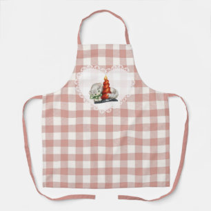 Retro Vintag Coquette Baby Animals Cat Gingham Schürze
