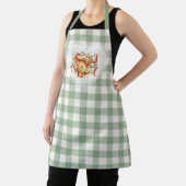Retro Vintag Coquette Baby Animals Deer Gingham Schürze (InSitu)