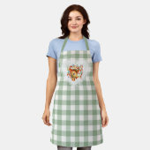 Retro Vintag Coquette Baby Animals Deer Gingham Schürze (Getragen)