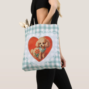 Retro Vintag Coquette Baby Animals Dog Gingham Tasche