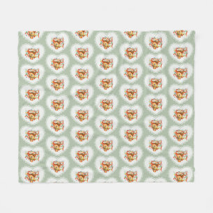Retro Vintag Coquette Pastel Baby Animals Dealer Fleecedecke