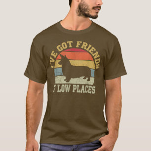 Retro Vintag Corgi, Corgi Mama, ich habe Freunde i T-Shirt