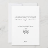 Retro Vintag Country House Weihnachtsbaum Feiertagskarte (Rückseite)