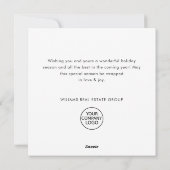 Retro Vintag Country House Weihnachtsbaum Feiertagskarte (Rückseite)