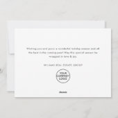 Retro Vintag Country House Weihnachtsbaum Feiertagskarte (Rückseite)