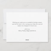 Retro Vintag Country House Weihnachtsbaum Feiertagskarte (Rückseite)