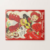 Retro Vintag Cowboy mit Guitar Valentinstag Puzzle (Horizontal)