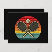 Retro Vintag Crossed Tennis Racket - Sporthafen (Vorne/Hinten)