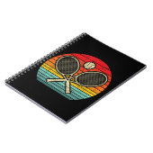 Retro Vintag Crossed Tennis Racket - Sporthafen Notizblock (Linke Seite)